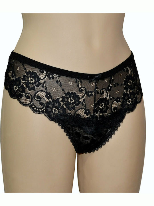 Papatya Ic Giyim Women's String with Lace Black