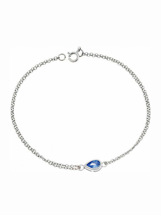 Senza Women's Silver Bracelet with Zircon 17.5cm