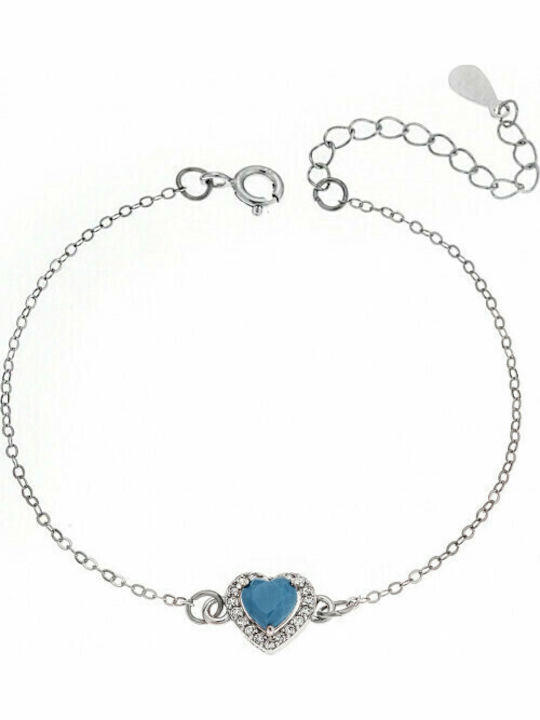 Senza Women's Bracelet with Heart Design in Sil...
