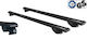 Farad Car Roof Bars Metallic 120cm for Mitsubishi Outlander 5D 2013 Set with Roof Rack Legs and Lock Black