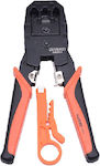 Harden Ethernet Internet Cable Crimping Plier RJ12, RJ11, RJ45, RJ10 with Cable Cutter (Length 190mm) 660631