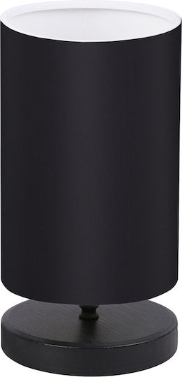 HomeMarkt Wood Table Lamp for Socket E14 with Black Shade and Base