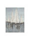 ArteLibre Sailboats Painting on Canvas 80x80cm