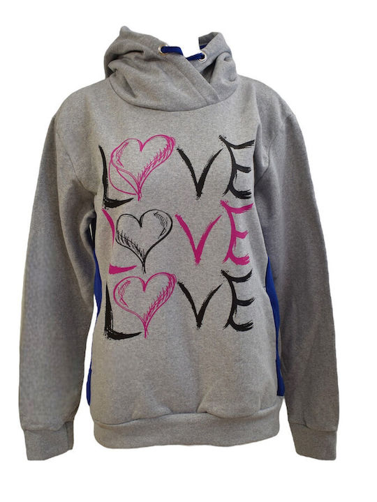 Bodymove Love Women's Hooded Sweatshirt Gray