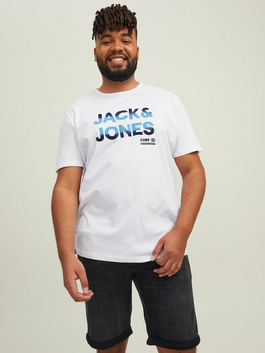 Jack & Jones T-shirt Bărbătesc cu Mânecă Scurtă Alb