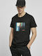 Mister Tee NASA Planet T-shirt Bărbătesc cu Mânecă Scurtă Negru