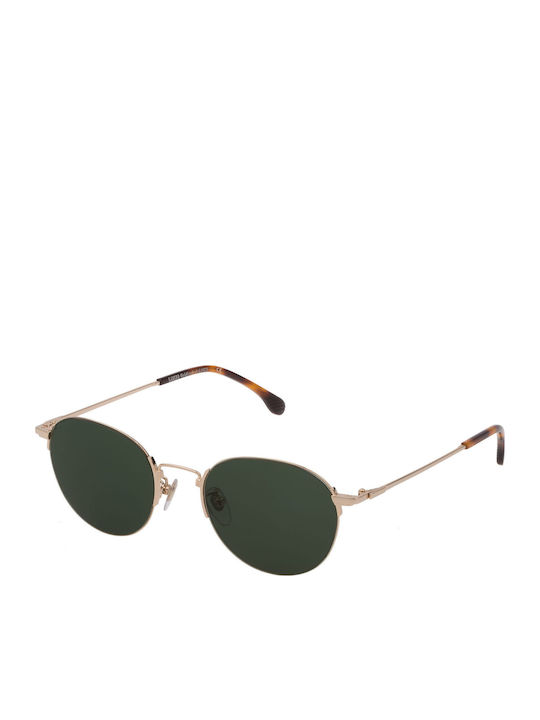 Lozza Unisex Sunglasses with Gold Metal Frame and Green Lens Sl2355 0300