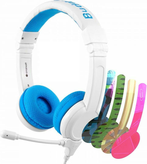 BuddyPhones School+ На ушите Мултимедийни слушалки с микрофон и връзка 3,5 мм жак в Син цвят