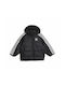 Adidas Kinderjacke Kurz mit Kapuze Schwarz Adicolor