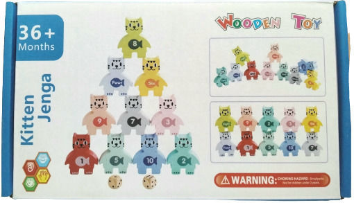 Stacking Toy Educational Game made of Wood for 3++ Months