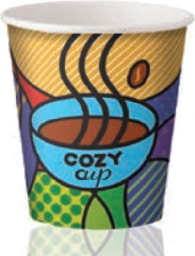 Cozy Cup Disposable Cup Paper Multicolour 240ml 50pcs