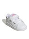 Vorteil ADVANTAGE Kinder Sneakers mit Klettverschluss Cloud White / Real Pink / Core Black