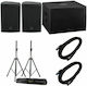 Seeburg Acoustic Line X2/GSub 1201 Basis Bundle Set mit Passiven PA-Lautsprecher mit Woofer 8"