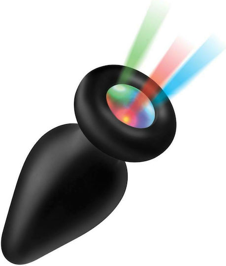 Booty Sparks Silicone Light Up Πρωκτική Σφήνα Large Μαύρη