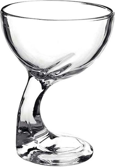 Homestyle Hippo Ice Cream Serving Bowl Round Glass Transparent with Diameter 14cm 6pcs