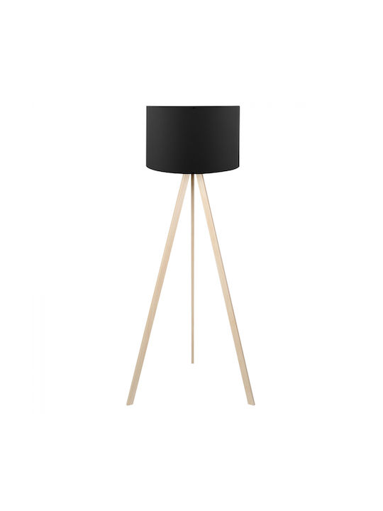 HomeMarkt Lampă de podea Î140xL38cm. cu Soclu pentru Bec E27 Negru