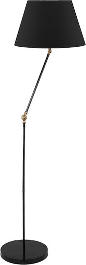 HomeMarkt Floor Lamp H150xW38cm. with Socket for Bulb E27 Black