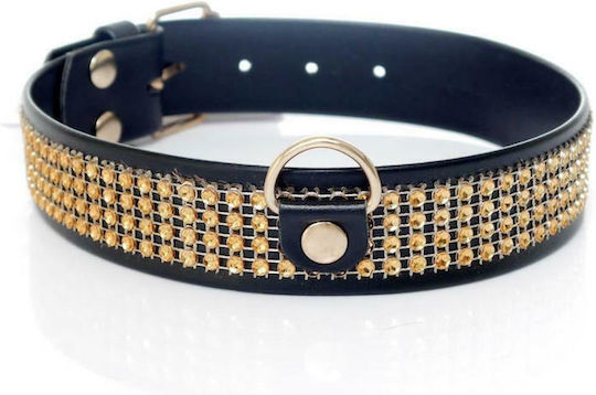 Boss Of Toys Κολάρο Collar With Crystals 3cm Gold