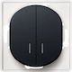 Aling Conel Recessed Wall Switch Double Without Frame Black