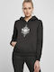 Ladies Moth Women's Sweatshirt Hooded Black