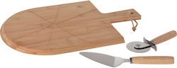 Excellent Houseware Pizza-Servierplatte mit Griff Hölzernes 43x30x1cm 3Stück