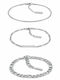 Calvin Klein Set Bratari Pentru Femei Lanț Din Oțel Inoxidabil 19cm