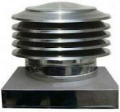 Cosmovent Chimney Crown 30Χ30cm Inox 180mm Silver