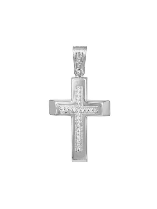 Christening Crosses - Engagement Crosses White Gold Cross with cubic zirconia K9 042889 042889 042889 Women's Gold 9 Carat