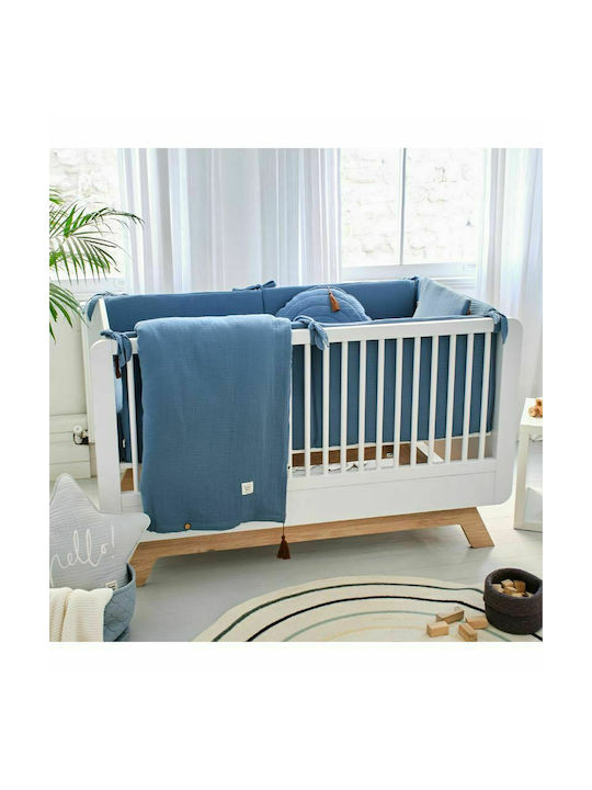 Funna Baby Сет Бебешка Долен Калъф с Калъфка за Възглавница Петролен 110x150см. Funna Baby Сет Бебешка Долен Калъф с Калъфка за Възглавница Петролен 110x150см.