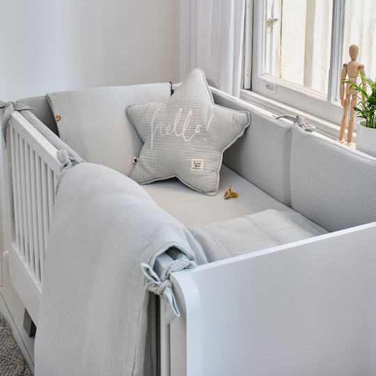 Funna Baby Baby Bettbezug Set mit Kissenbezug Gray 110x150cm.