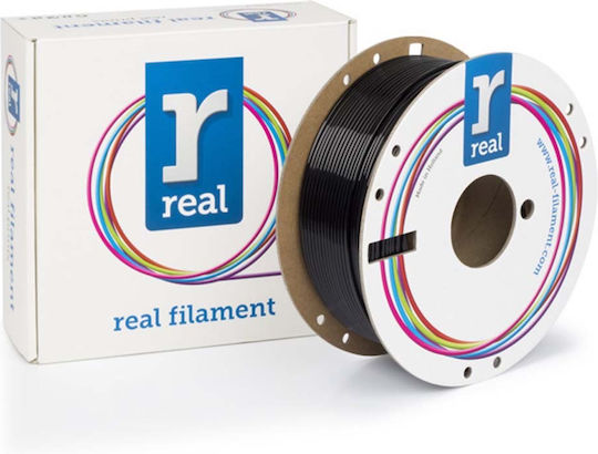 Real Filament PETG 3D Printer Filament 2.85mm Recycled Black 1kg 1τμχ (Spool)