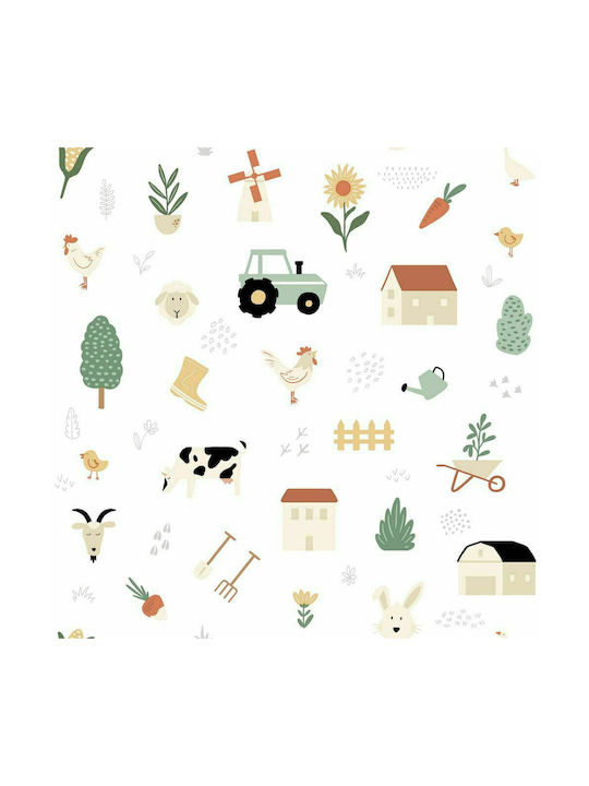 Ugepa Kids Wallpaper Vinyl Coated Farm L53xH1000εκ.