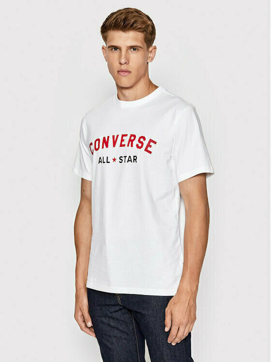 Converse Ανδρικό T-shirt Λευκό με Στάμπα