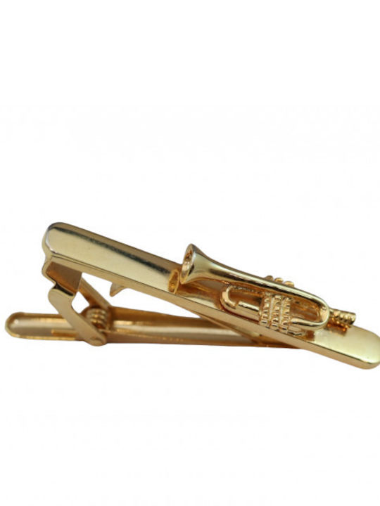 Gold Saxophone Tie Clip 5cm.