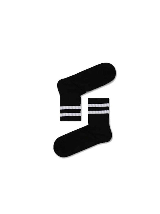 Long Cotton Socks BASIC STRIPES SOCKS Color (black)