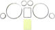 Carner Δαχτυλίδια Καντράν για Audi A3 8L 1996-2003 / A4 B5 1994-2001 / A6 C5 1997-2004 Χρώμιο