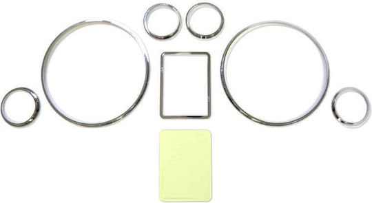 Carner Δαχτυλίδια Καντράν για Audi A3 8L 1996-2003 / A4 B5 1994-2001 / A6 C5 1997-2004 Χρώμιο