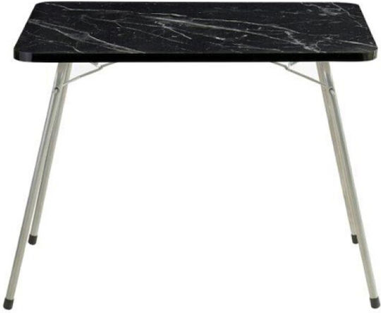 Klikareto Table Metal for Camping Foldable 62x60x80cm Black