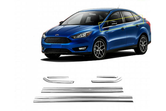 S-dizayn Car Window Decorative For Ford Focus 8pcs