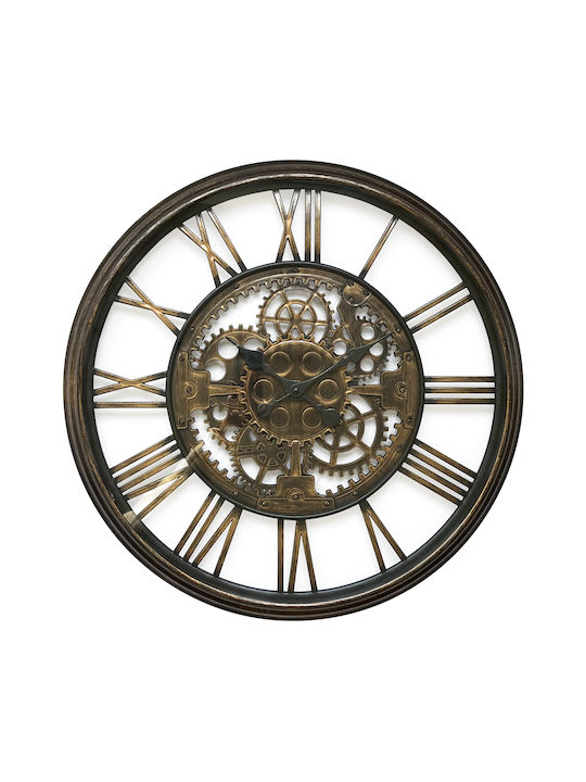 ArteLibre Ρολόι Τοίχου Πλαστικό Χρυσό 61cm 3305-3