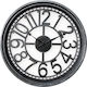 ArteLibre Wall Clock Plastic Silver Ø50.7cm