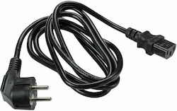 Grundig Schuko - IEC C13 Cable 2m Μαύρο 47263