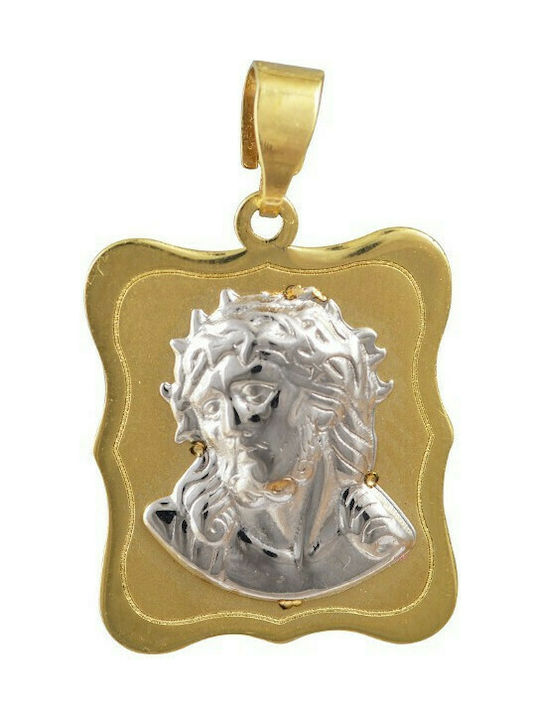 Pendant Kids Talisman with Jesus Christ from Gold 9K