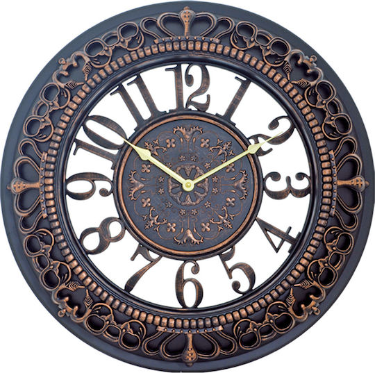 ArteLibre Leise Antikes Wanduhr Kunststoff Schwarz Ø45.7cm