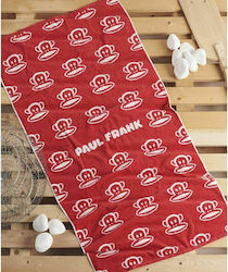 Paul Frank Beach Towel Cotton Red 160x80cm.