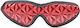 Embossed Fetish Mask Mască BDSM Red Red