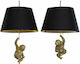 DKD Home Decor Pendant Light Single-Light Bell for Socket E27 Black