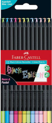 Faber-Castell Black Edition Neon & Pastel Pencils Set 12pcs