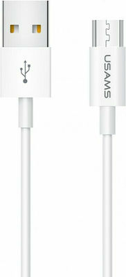 Usams SJ284 Regular USB 2.0 to micro USB Cable Λευκό 1m (SJ284USB01)