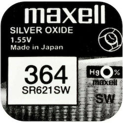 Maxell 364 Baterie Oxid de Argint SR621SW 1.55V 1 Bucată Maxell 364 Baterie Oxid de Argint SR621SW 1.55V 1 Bucată